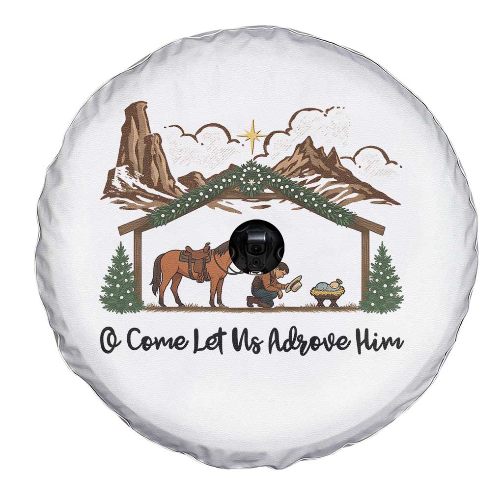 Nativity Scene Christmas Spare Tire Cover Cowboy Bible Scripture Verse Western TS14 Print Your Wear