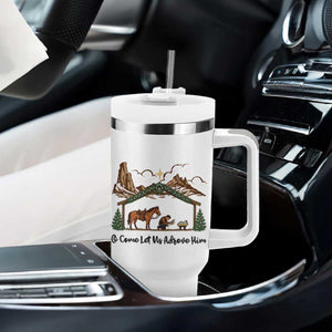 Nativity Scene Christmas Tumbler With Handle Cowboy Bible Scripture Verse Western TS14 Print Your Wear