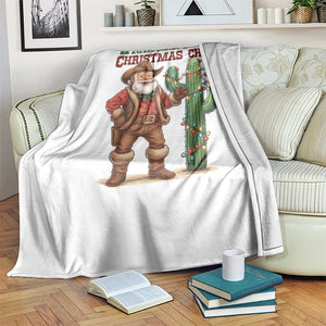 Funny Santa Cowboy Throw Blanket Wrangling Christmas Cheer TS14 Print Your Wear