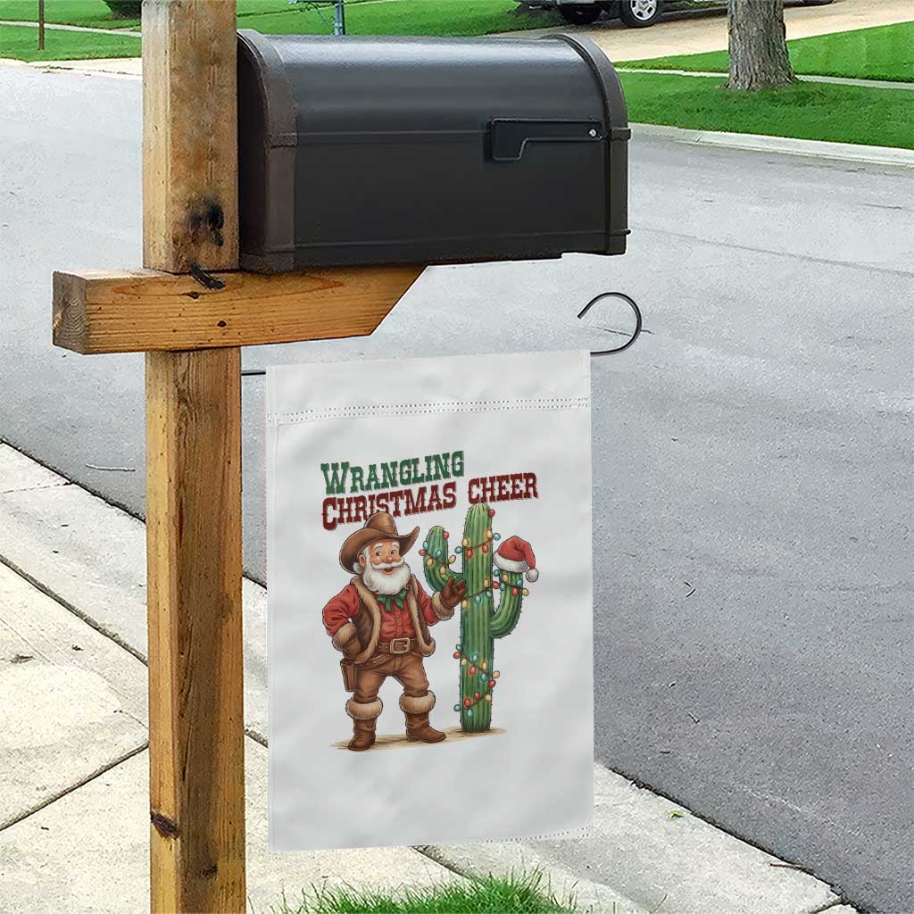 Funny Santa Cowboy Garden Flag Wrangling Christmas Cheer TS14 Print Your Wear