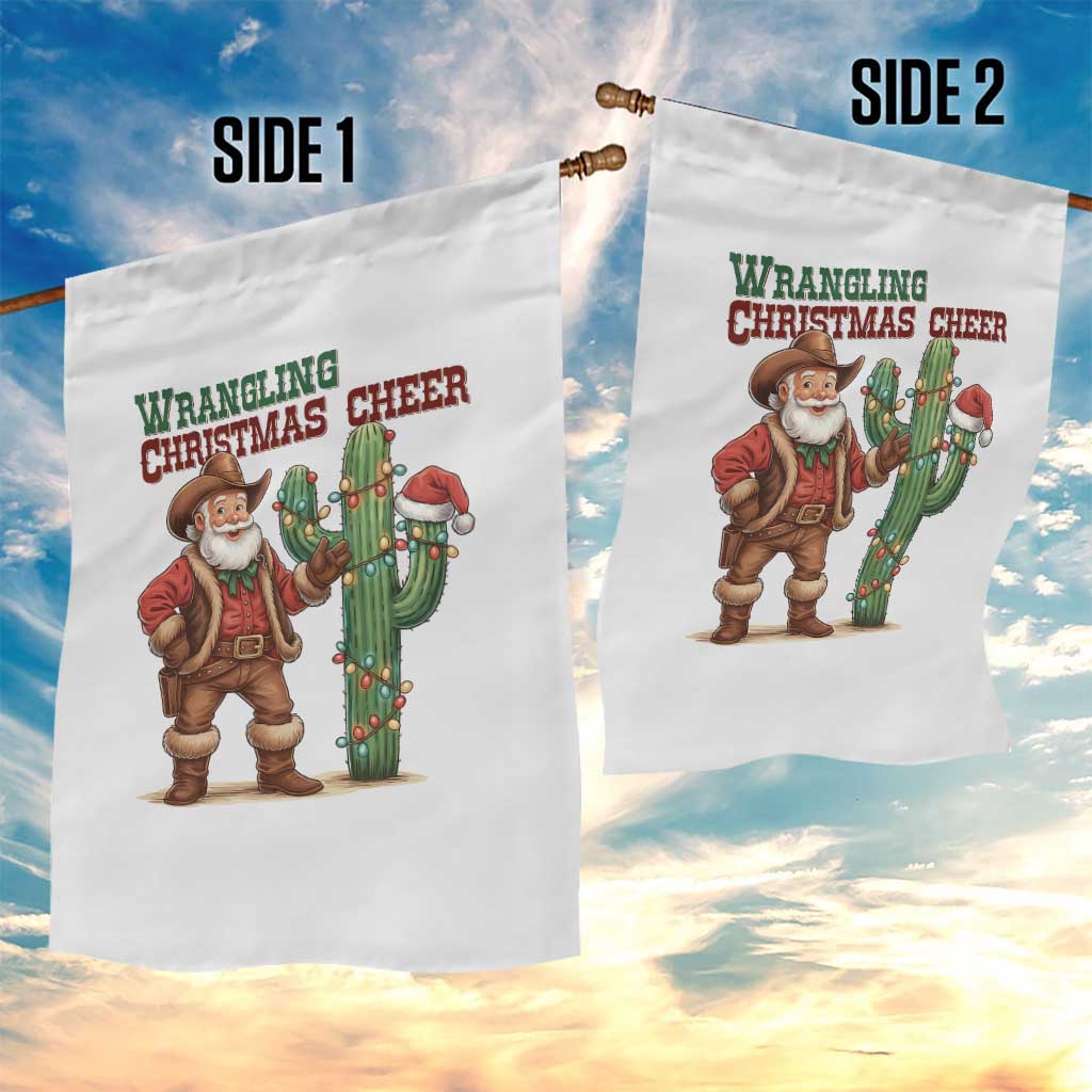 Funny Santa Cowboy Garden Flag Wrangling Christmas Cheer TS14 Print Your Wear