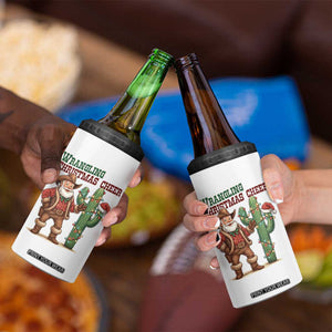 Funny Santa Cowboy 4 in 1 Can Cooler Tumbler Wrangling Christmas Cheer TS14 Print Your Wear