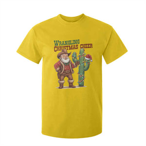 Funny Santa Cowboy T Shirt For Kid Wrangling Christmas Cheer TS14 Daisy Print Your Wear