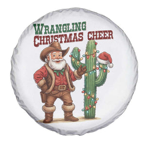 Funny Santa Cowboy Spare Tire Cover Wrangling Christmas Cheer TS14 Print Your Wear