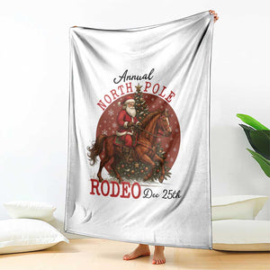 Cowboy Santa Christmas Throw Blanket Annual North Pole Rodeo Dec 25th TS14 Print Your Wear
