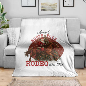 Cowboy Santa Christmas Throw Blanket Annual North Pole Rodeo Dec 25th TS14 Print Your Wear
