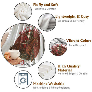 Cowboy Santa Christmas Throw Blanket Annual North Pole Rodeo Dec 25th TS14 Print Your Wear