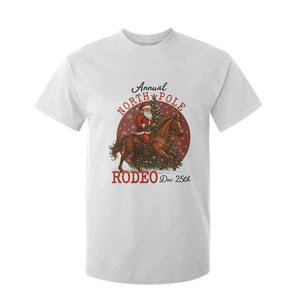 Cowboy Santa Christmas T Shirt For Kid Annual North Pole Rodeo Dec 25th TS14 White Print Your Wear