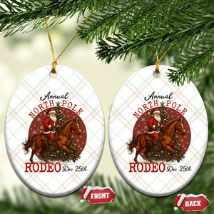 Cowboy Santa Christmas Ceramic Ornament Annual North Pole Rodeo Dec 25th TS14 Print Your Wear