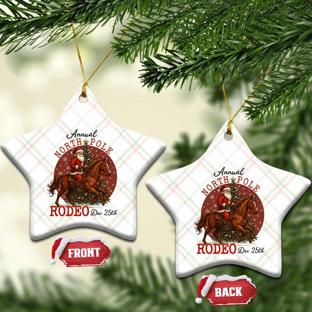 Cowboy Santa Christmas Ceramic Ornament Annual North Pole Rodeo Dec 25th TS14 Print Your Wear