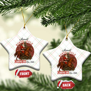 Cowboy Santa Christmas Ceramic Ornament Annual North Pole Rodeo Dec 25th TS14 Print Your Wear