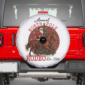 Cowboy Santa Christmas Spare Tire Cover Annual North Pole Rodeo Dec 25th TS14 White Print Your Wear