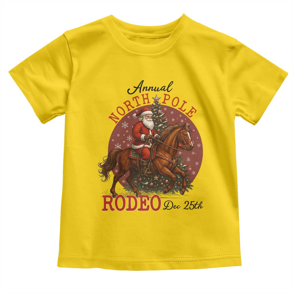 Cowboy Santa Christmas Toddler T Shirt Annual North Pole Rodeo Dec 25th TS14 Daisy Print Your Wear