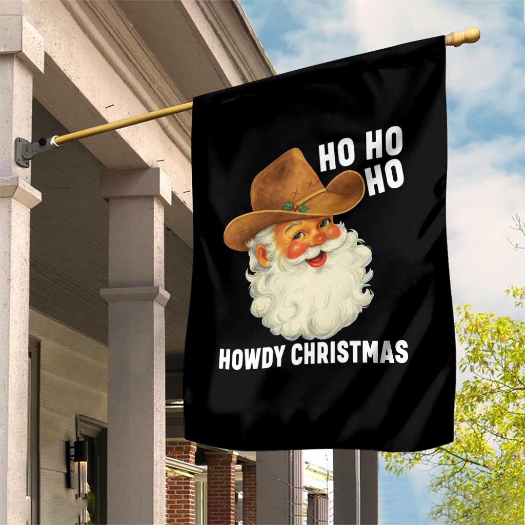 Cowboy Santa Christmas Garden Flag Ho Ho Ho Howdy Christmas TS14 Print Your Wear