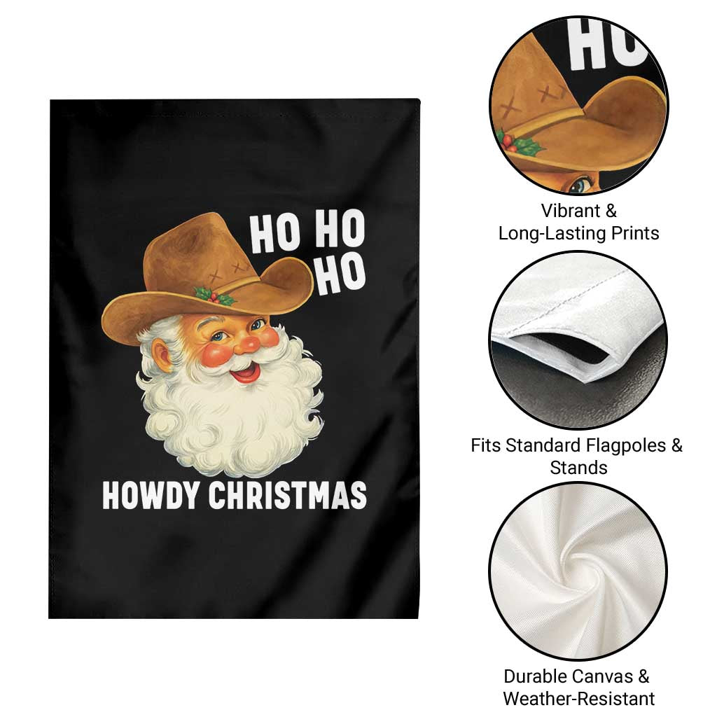 Cowboy Santa Christmas Garden Flag Ho Ho Ho Howdy Christmas TS14 Print Your Wear