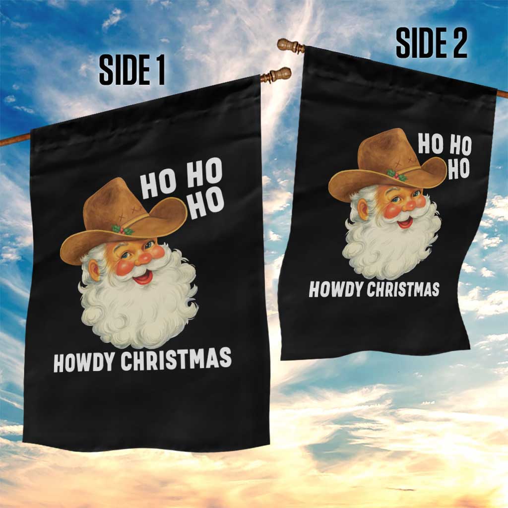 Cowboy Santa Christmas Garden Flag Ho Ho Ho Howdy Christmas TS14 Print Your Wear