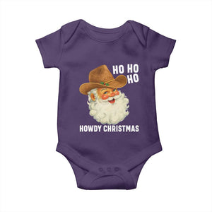 Cowboy Santa Christmas Baby Onesie Ho Ho Ho Howdy Christmas TS14 Purple Print Your Wear