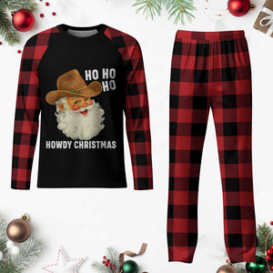 Cowboy Santa Christmas Plaid Pajama Set Ho Ho Ho Howdy Christmas TS14 Buffalo Plaid Print Your Wear