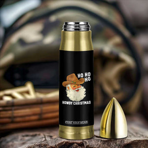 Cowboy Santa Christmas Bullet Tumbler Ho Ho Ho Howdy Christmas TS14 Print Your Wear