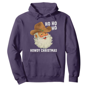 Cowboy Santa Christmas Hoodie Ho Ho Ho Howdy Christmas TS14 Purple Print Your Wear