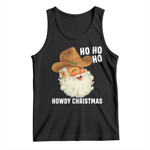 Cowboy Santa Christmas Tank Top Ho Ho Ho Howdy Christmas TS14 Black Print Your Wear
