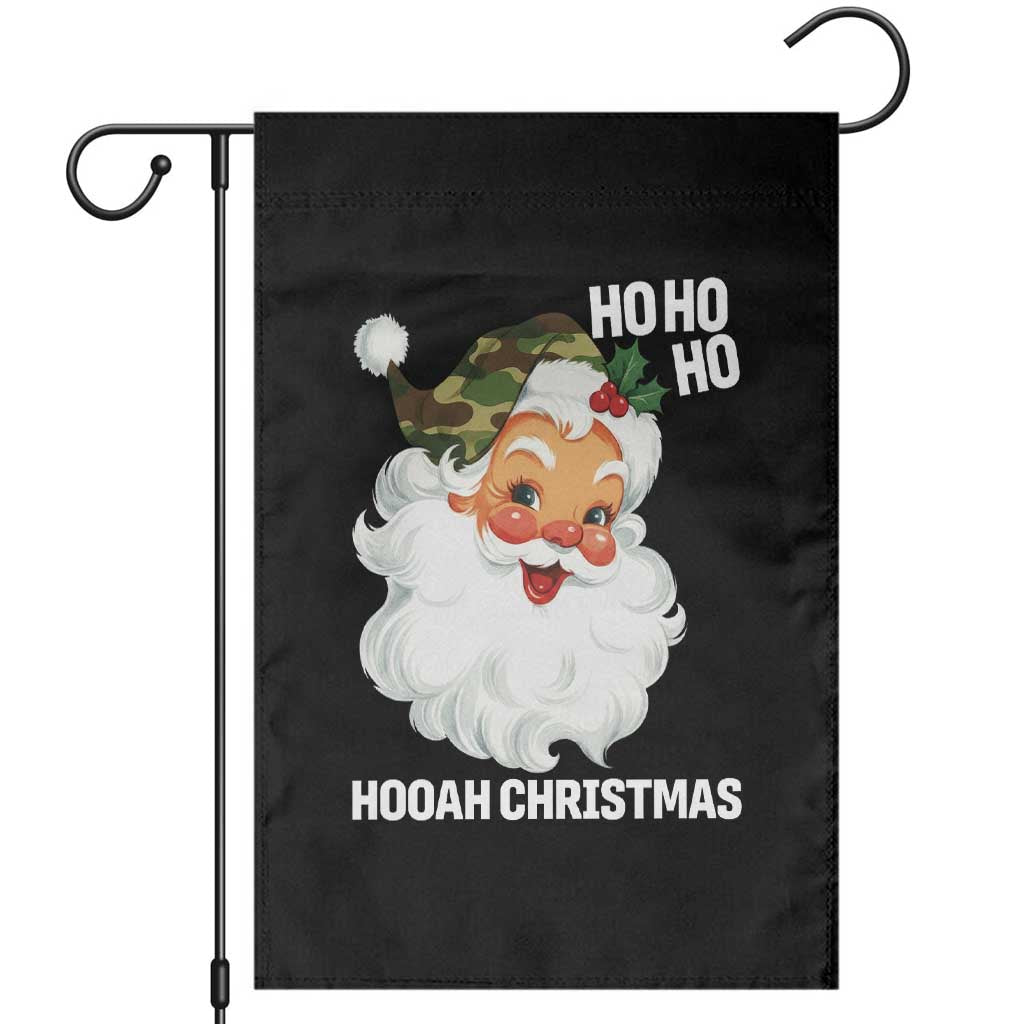 Camo Santa Christmas Garden Flag Ho Ho Ho Hooah Christmas TS14 Black Print Your Wear