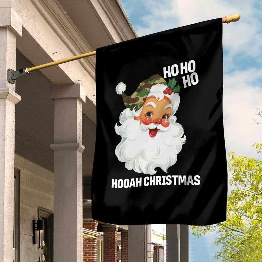 Camo Santa Christmas Garden Flag Ho Ho Ho Hooah Christmas TS14 Print Your Wear