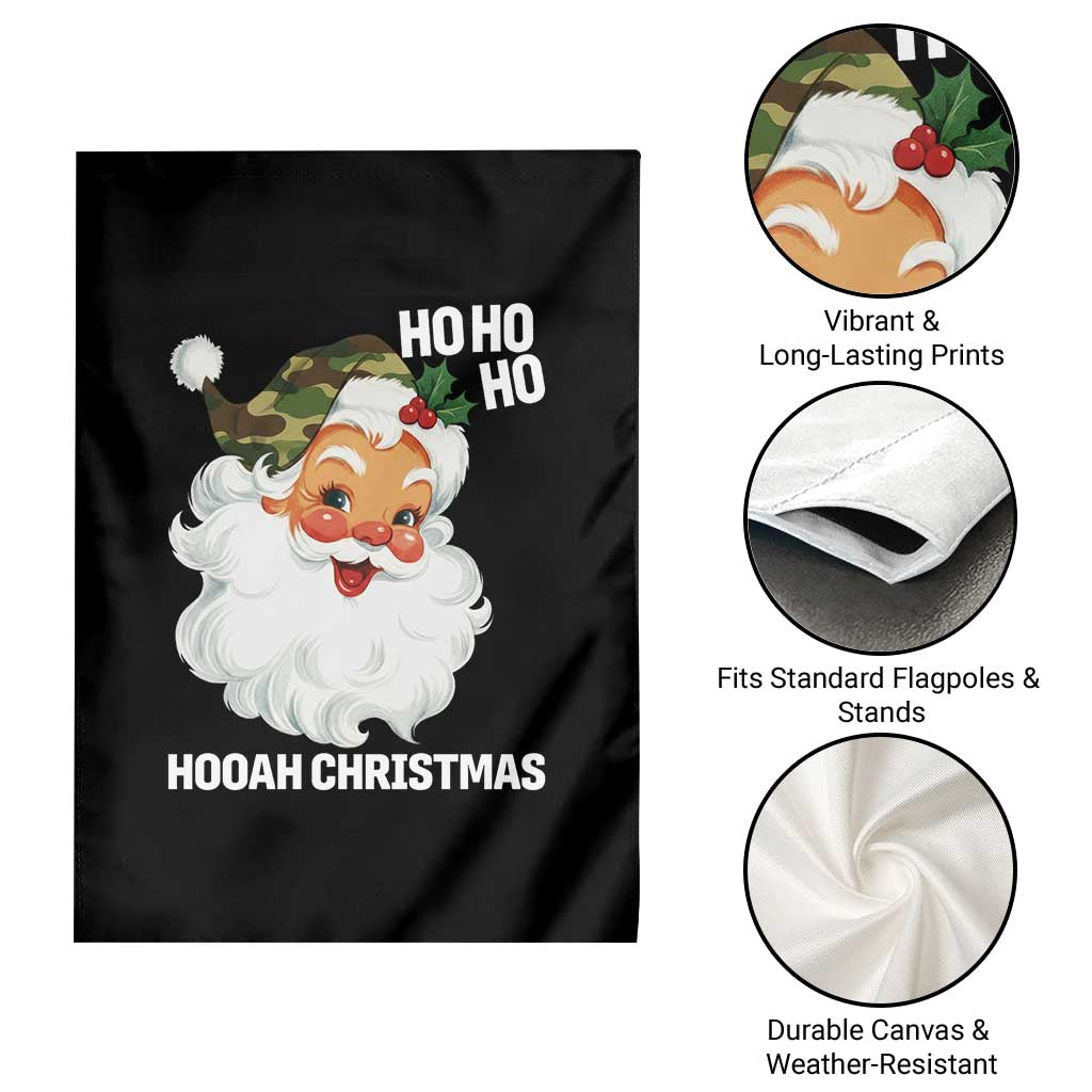 Camo Santa Christmas Garden Flag Ho Ho Ho Hooah Christmas TS14 Print Your Wear