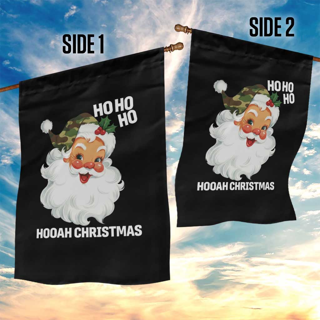 Camo Santa Christmas Garden Flag Ho Ho Ho Hooah Christmas TS14 Print Your Wear