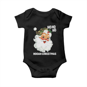 Camo Santa Christmas Baby Onesie Ho Ho Ho Hooah Christmas TS14 Black Print Your Wear