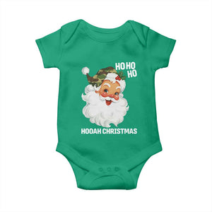 Camo Santa Christmas Baby Onesie Ho Ho Ho Hooah Christmas TS14 Irish Green Print Your Wear