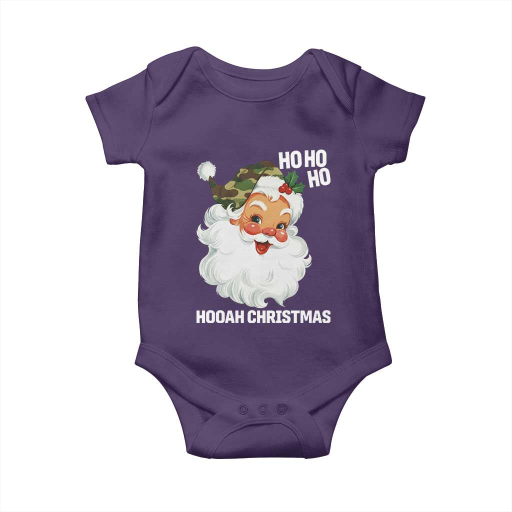 Camo Santa Christmas Baby Onesie Ho Ho Ho Hooah Christmas TS14 Purple Print Your Wear