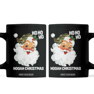 Camo Santa Christmas Coffee Mug Ho Ho Ho Hooah Christmas TS14 Black Print Your Wear