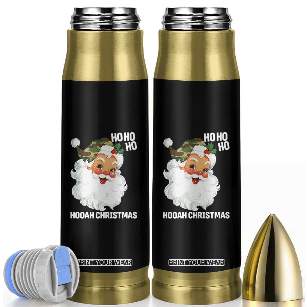 Camo Santa Christmas Bullet Tumbler Ho Ho Ho Hooah Christmas TS14 Black Print Your Wear
