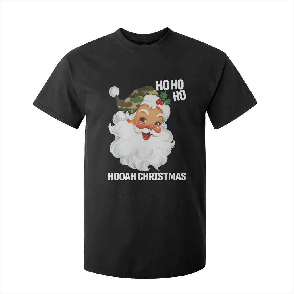 Camo Santa Christmas T Shirt For Kid Ho Ho Ho Hooah Christmas TS14 Black Print Your Wear