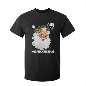 Camo Santa Christmas T Shirt For Kid Ho Ho Ho Hooah Christmas TS14 Black Print Your Wear