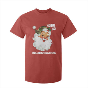 Camo Santa Christmas T Shirt For Kid Ho Ho Ho Hooah Christmas TS14 Red Print Your Wear