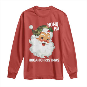 Camo Santa Christmas Long Sleeve Shirt Ho Ho Ho Hooah Christmas TS14 Red Print Your Wear