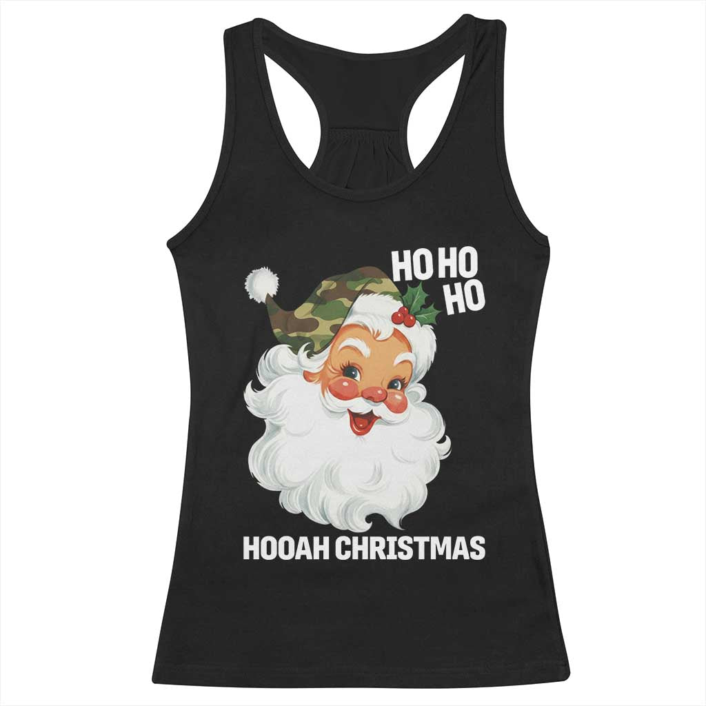 Camo Santa Christmas Racerback Tank Top Ho Ho Ho Hooah Christmas TS14 Black Print Your Wear