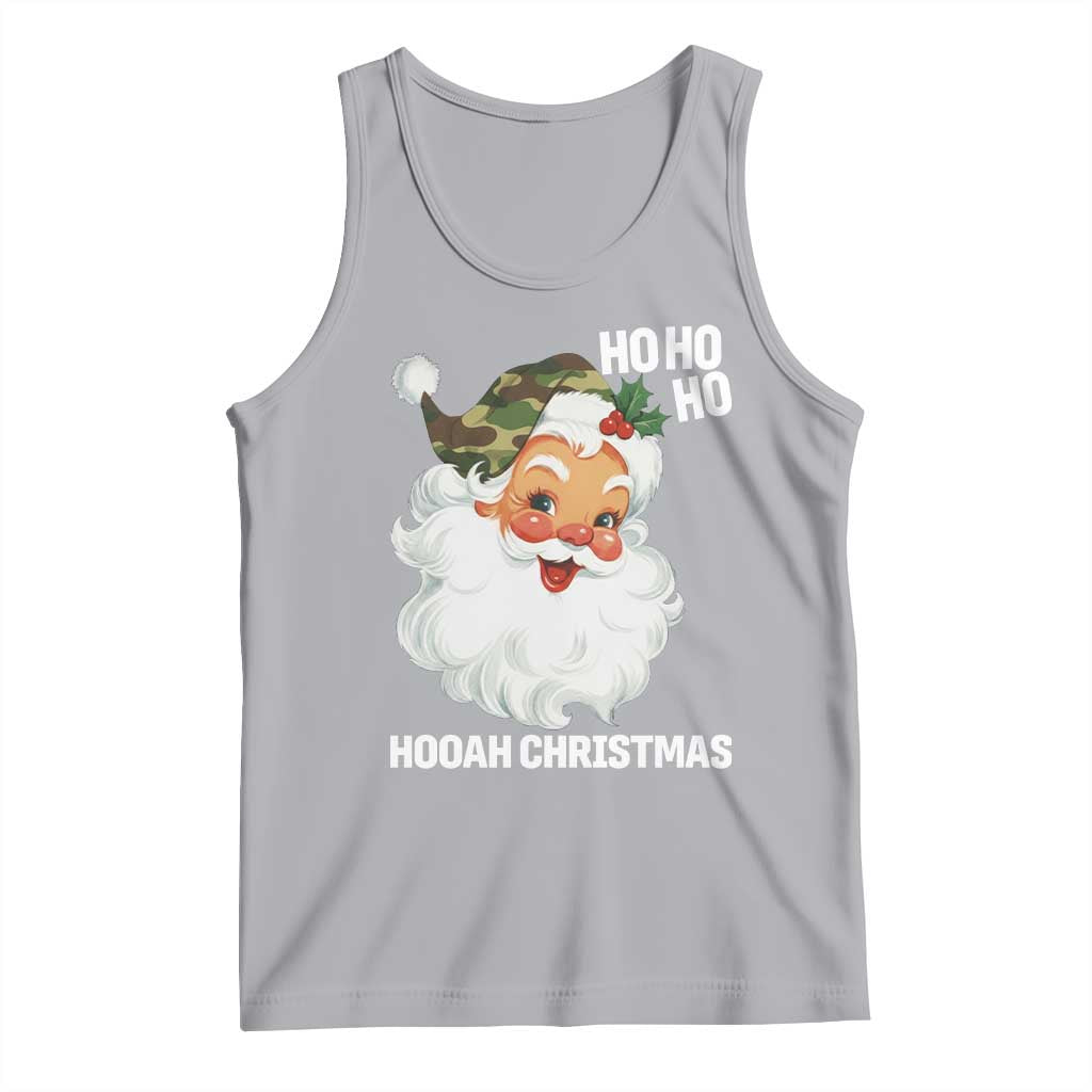 Camo Santa Christmas Tank Top Ho Ho Ho Hooah Christmas TS14 Athletic Heather Print Your Wear