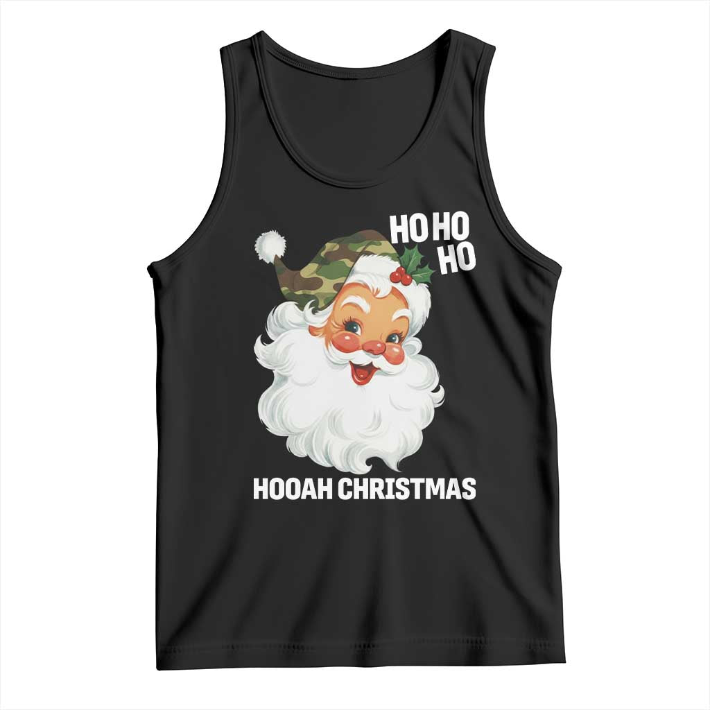 Camo Santa Christmas Tank Top Ho Ho Ho Hooah Christmas TS14 Black Print Your Wear