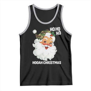 Camo Santa Christmas Tank Top Ho Ho Ho Hooah Christmas TS14 Black Athletic Heather Print Your Wear