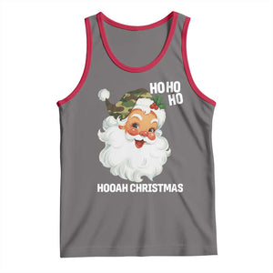 Camo Santa Christmas Tank Top Ho Ho Ho Hooah Christmas TS14 Deep Heather Red Print Your Wear