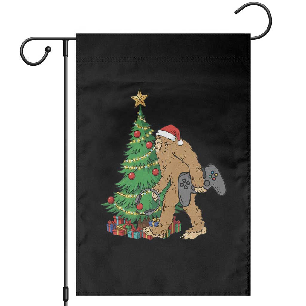 Bigfoot Gamer Christmas Garden Flag Funny Sasquatch Gaming Xmas TS14 Black Print Your Wear