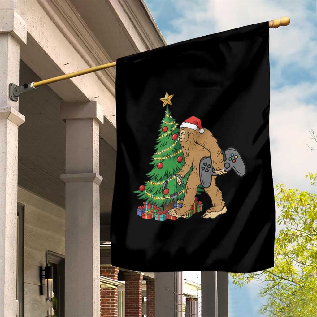 Bigfoot Gamer Christmas Garden Flag Funny Sasquatch Gaming Xmas TS14 Print Your Wear