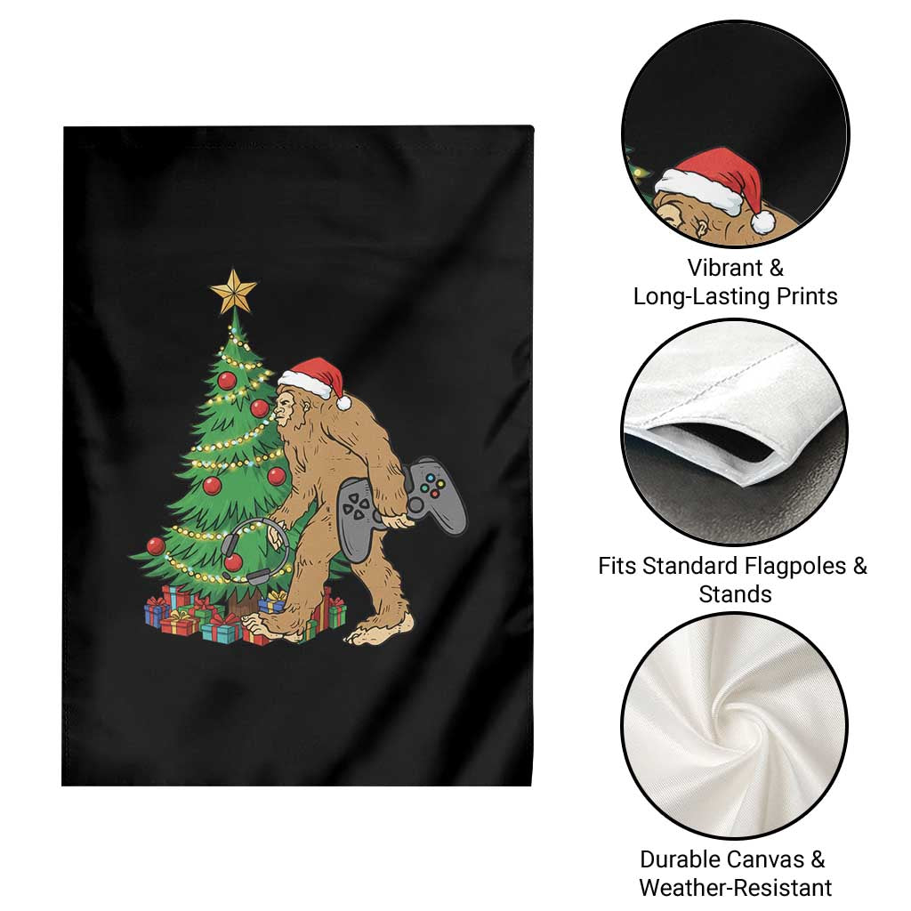 Bigfoot Gamer Christmas Garden Flag Funny Sasquatch Gaming Xmas TS14 Print Your Wear