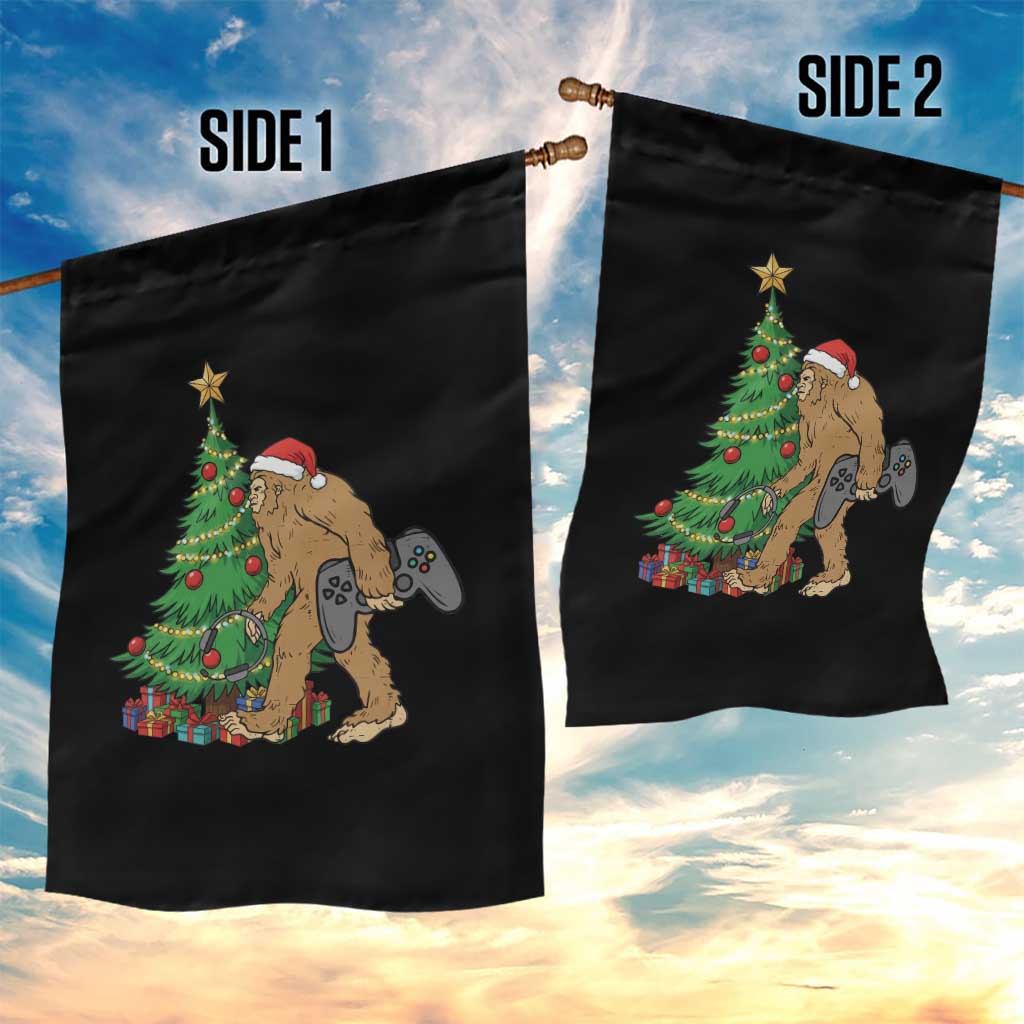 Bigfoot Gamer Christmas Garden Flag Funny Sasquatch Gaming Xmas TS14 Print Your Wear