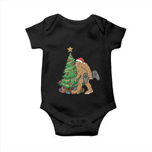Bigfoot Gamer Christmas Baby Onesie Funny Sasquatch Gaming Xmas TS14 Black Print Your Wear