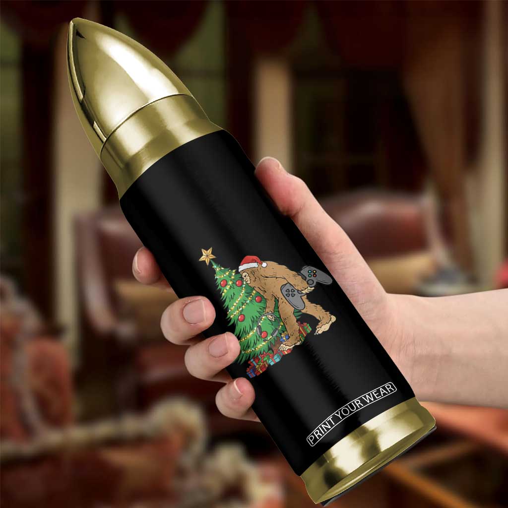 Bigfoot Gamer Christmas Bullet Tumbler Funny Sasquatch Gaming Xmas TS14 Print Your Wear