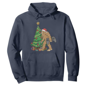 Bigfoot Gamer Christmas Hoodie Funny Sasquatch Gaming Xmas TS14 Navy Print Your Wear